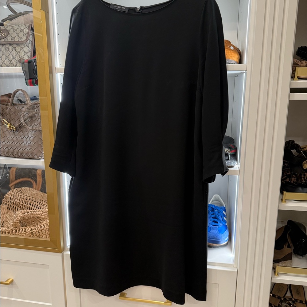 Lafayette 148 New York Black Long Sleeve Dress
